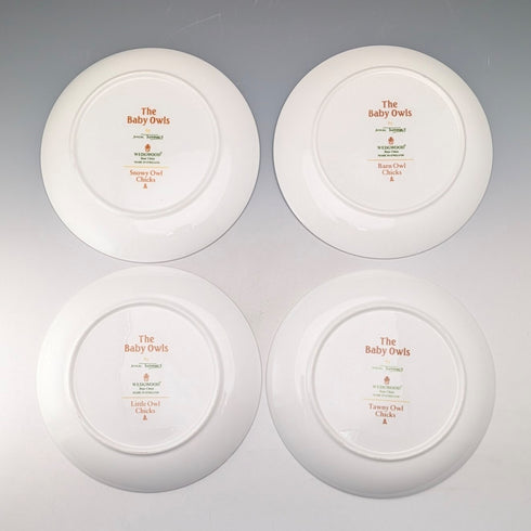 英国ヴィンテージ ウェッジウッド ベビーオウルシリーズ アートプレート4枚セット